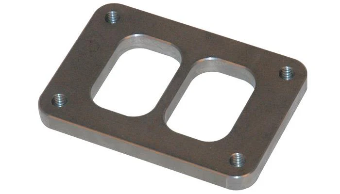 Vibrant T06 Turbo Inlet Flange (Divided Inlet) Mild Steel 1/2in Thick - Image 2
