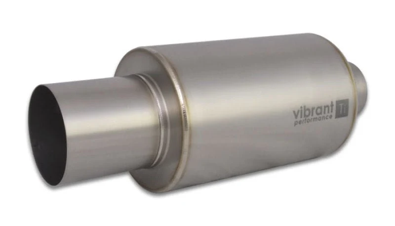 Vibrant Titanium Muffler w/Straight Cut Natural Tip 3.5in Inlet / 3.5in Outlet - Image 2