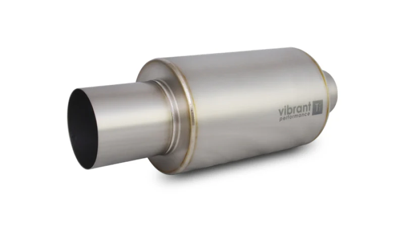 Vibrant Titanium Muffler w/Straight Cut Natural Tip 3.5in Inlet / 3.5in Outlet - Image 3