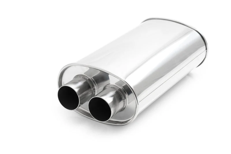 Vibrant Universal Streetpower 2.5in Stainless Steel Dual In-Out Oval Muffler - Image 2